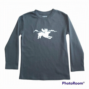 Cherokee Boys/Girls Size Medium Black With White Reindeer Knit Pajama Top Shirt